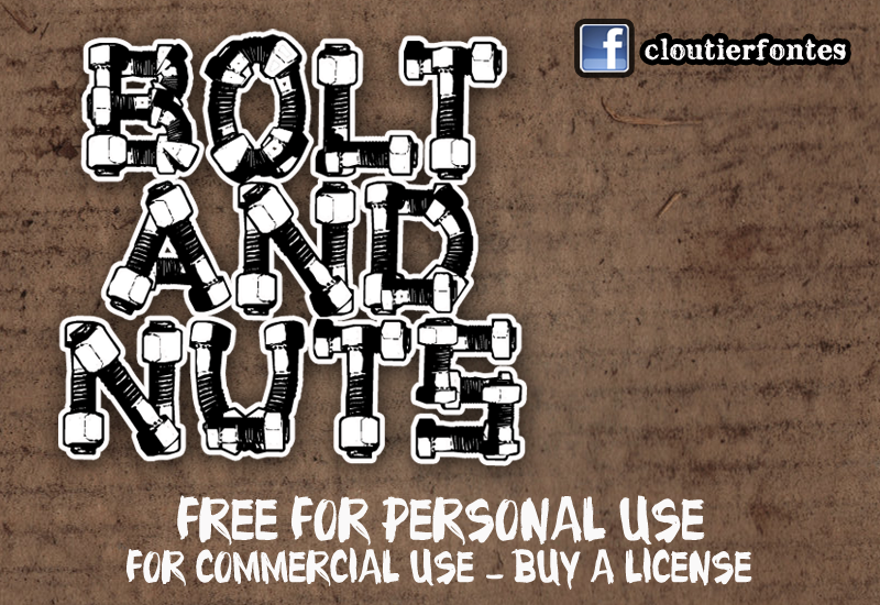 CF Bolt And Nuts Font 1001 Free Fonts