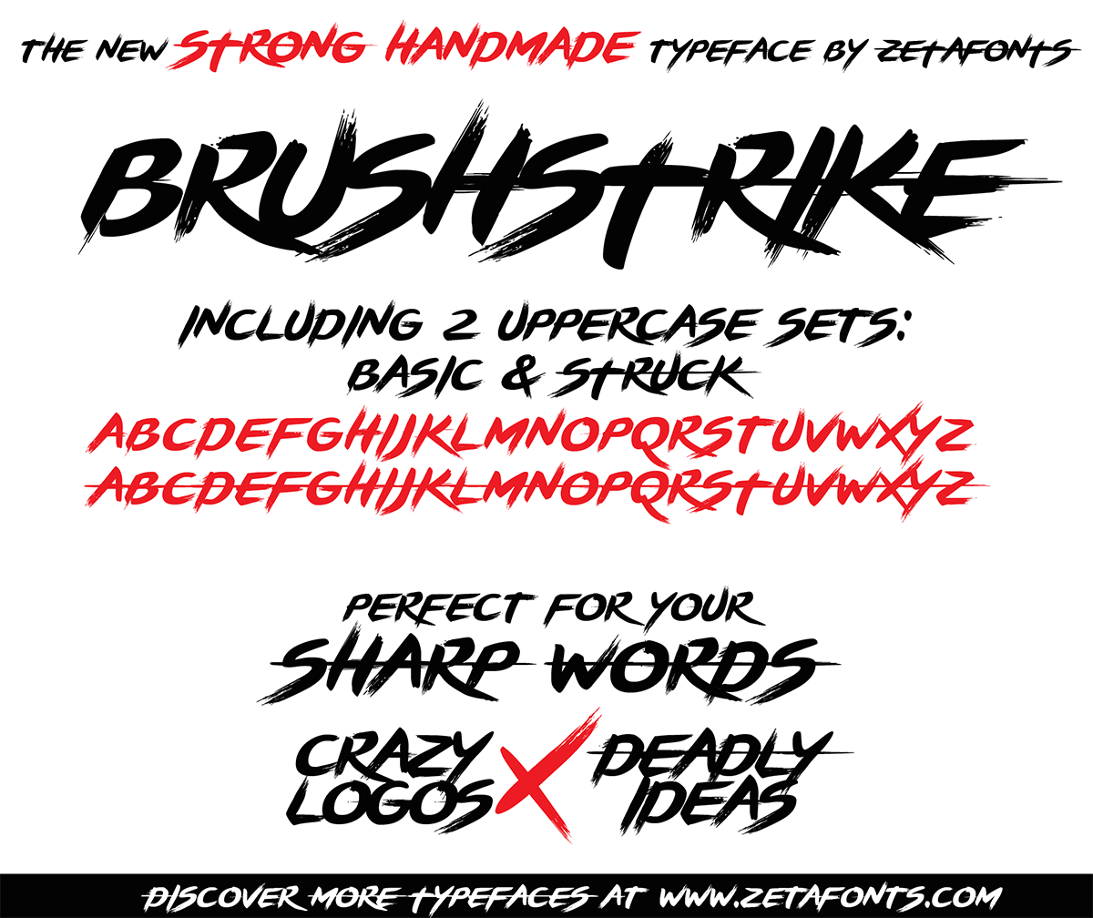 Brush Strike Font 1001 Free Fonts