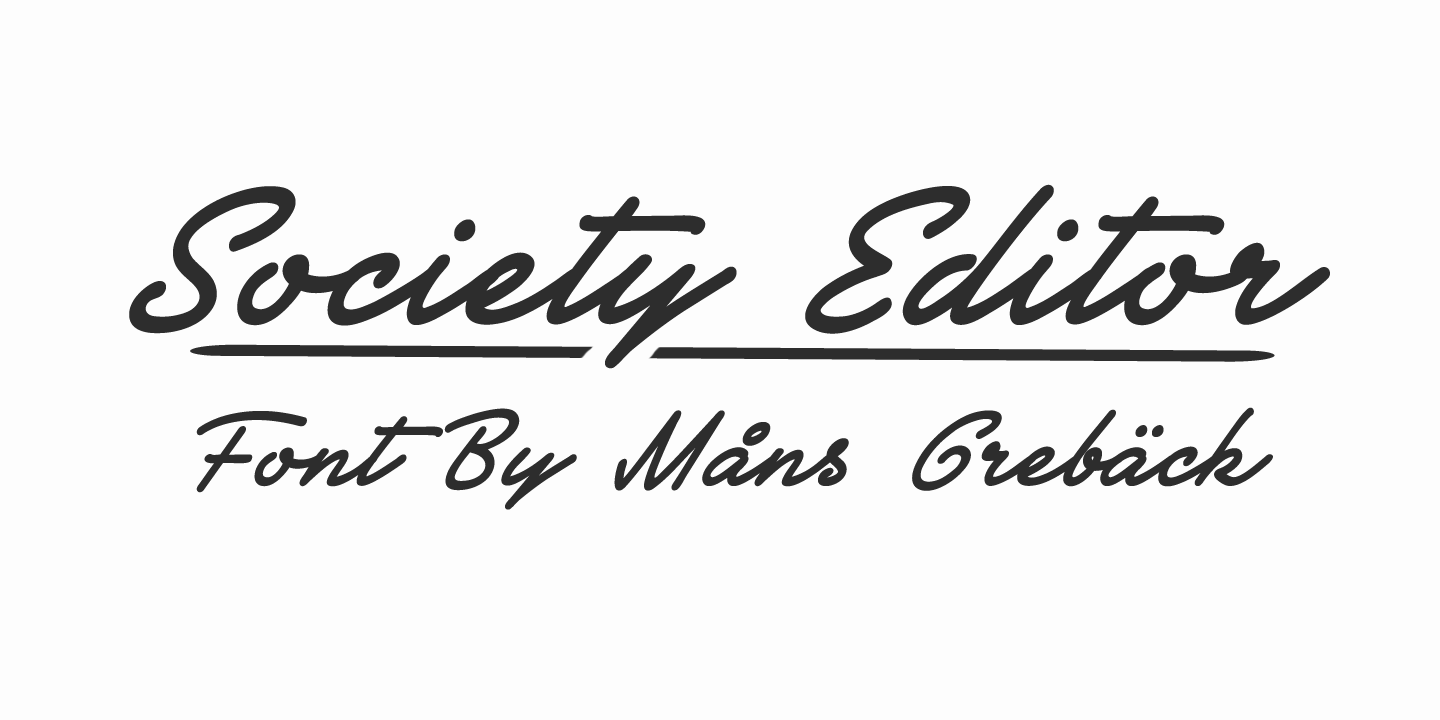 Society Editor Font 1001 Free Fonts
