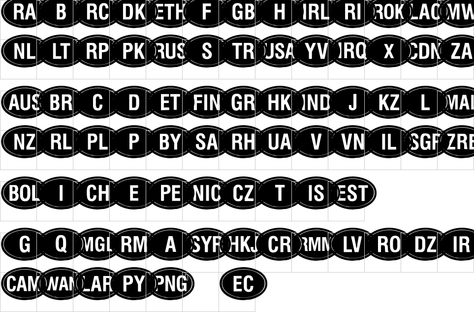 character map