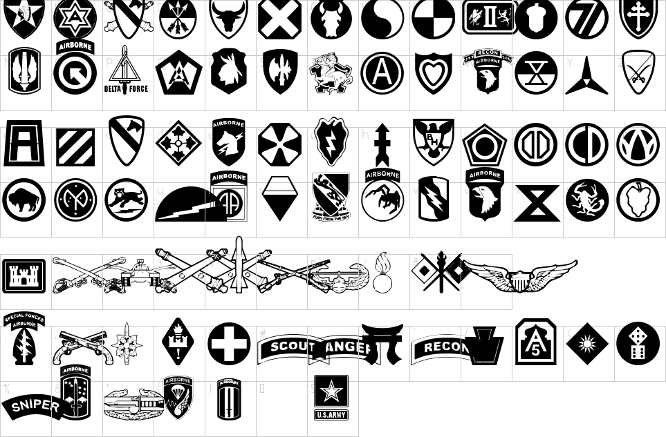 character map