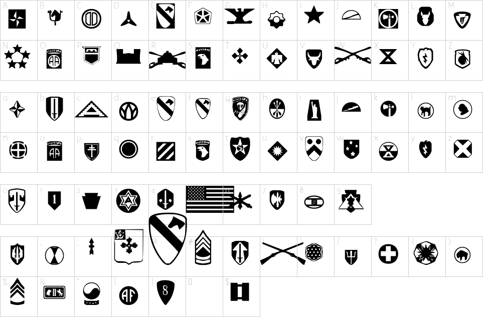 character map