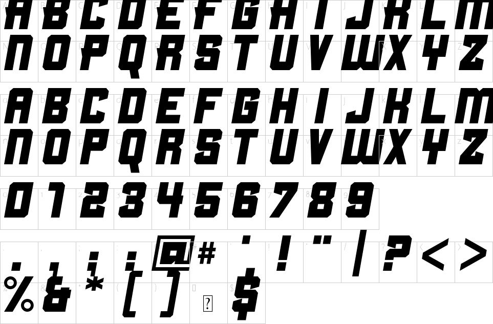 character map