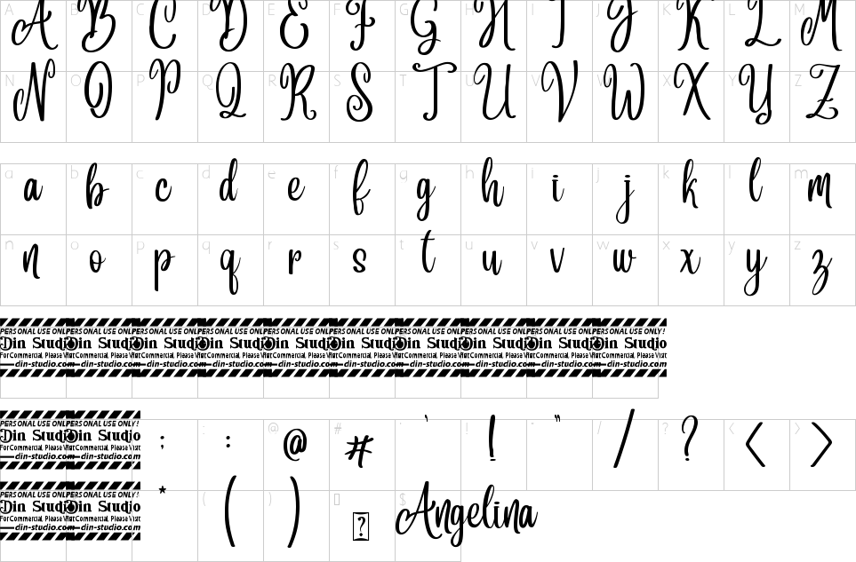 table des caractères