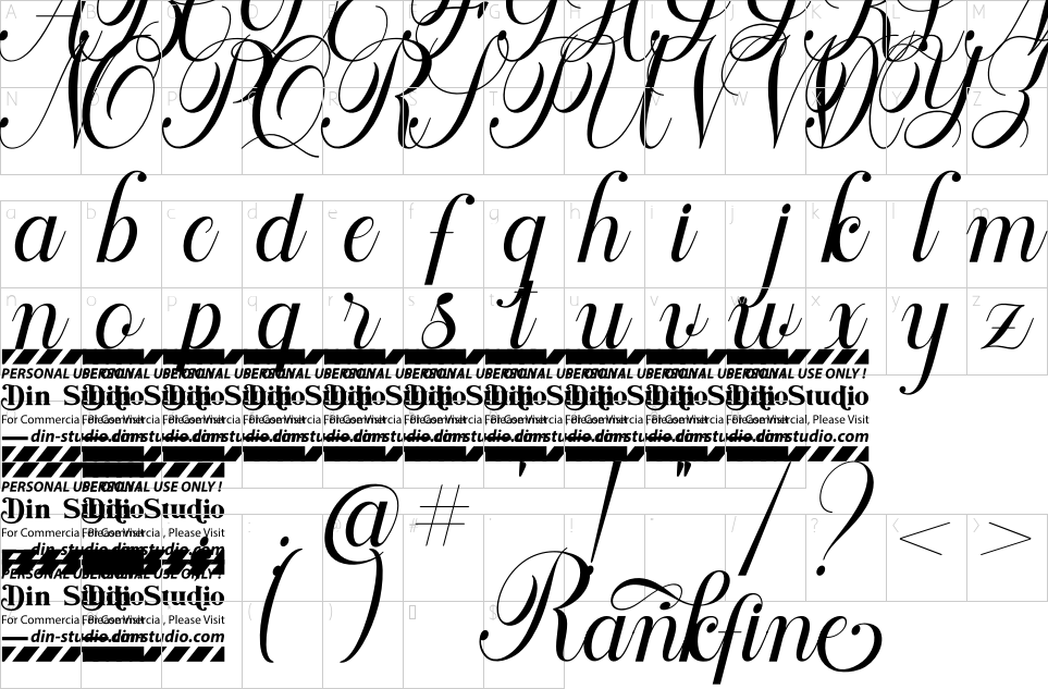 table des caractères