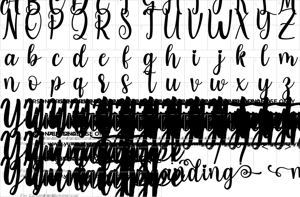 table des caractères