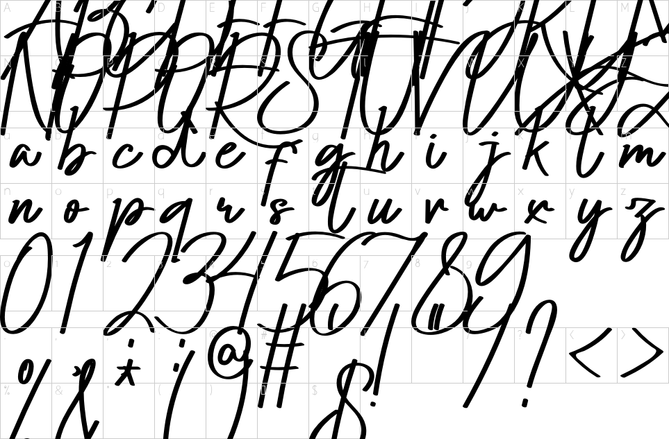 table des caractères