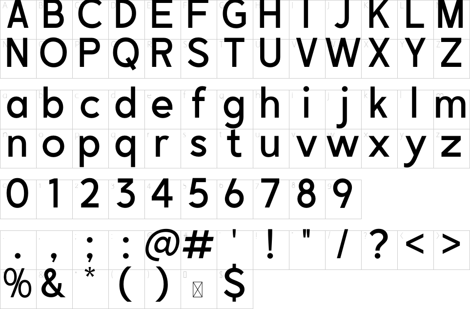 character map