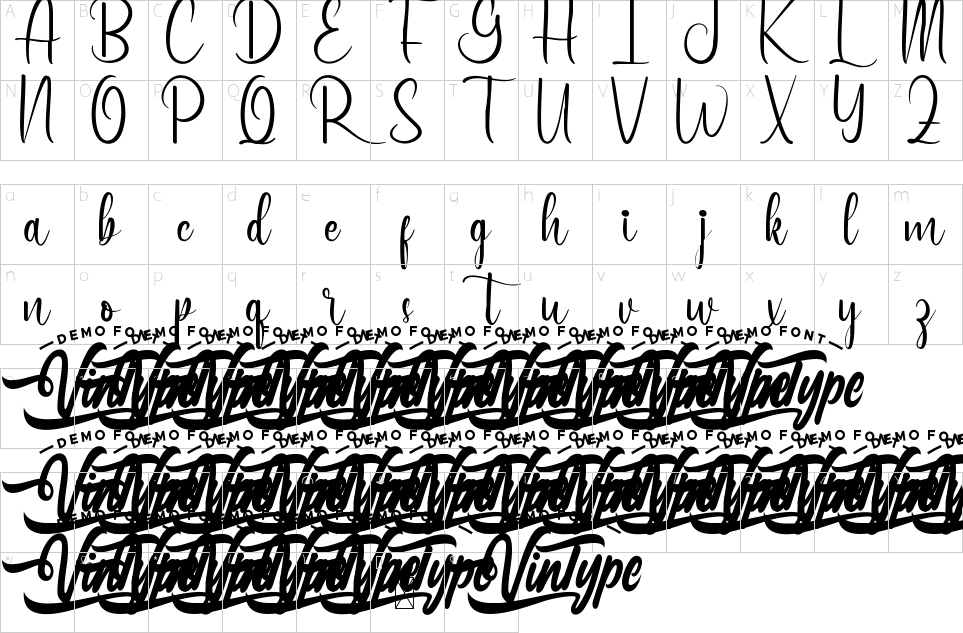 table des caractères