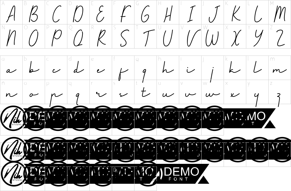 table des caractères