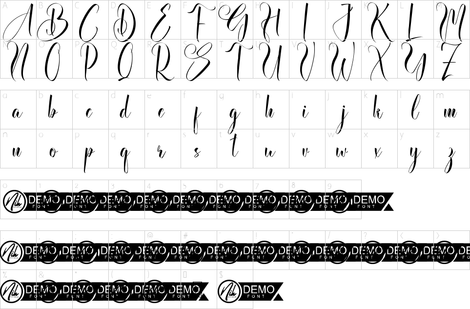 table des caractères