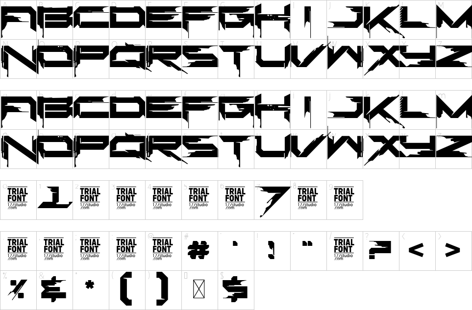 table des caractères