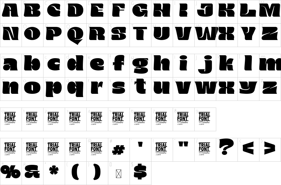 table des caractères