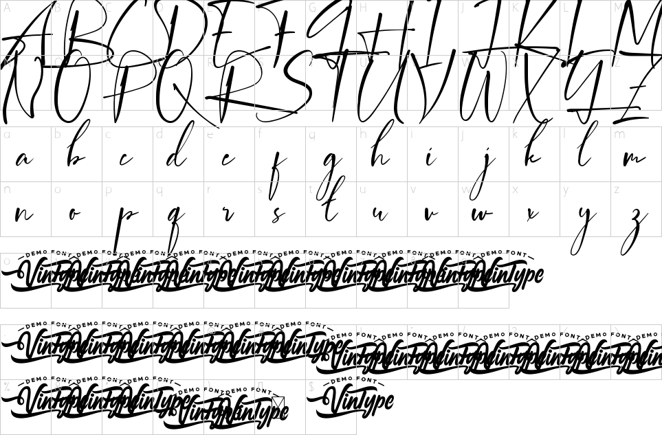 table des caractères