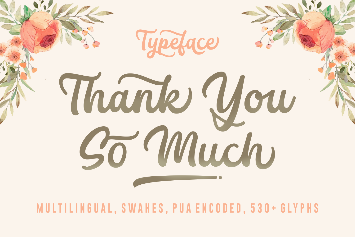 Thank You So Much Font - 1001 Free Fonts